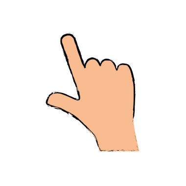 El ile bir şey dokunmak parmak