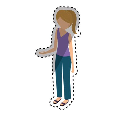 Genç kadın vücut tam