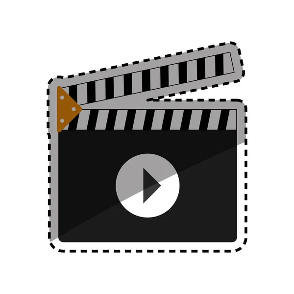 Équipement de panneau à clins de cinéma — Image vectorielle