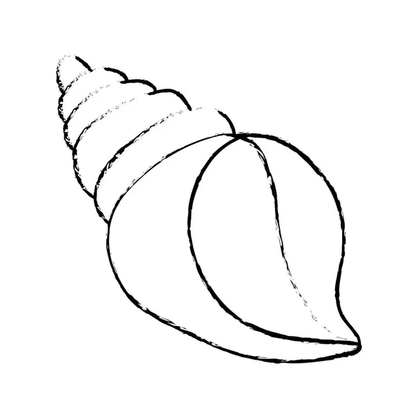 Sea shell creature — Stock Vector