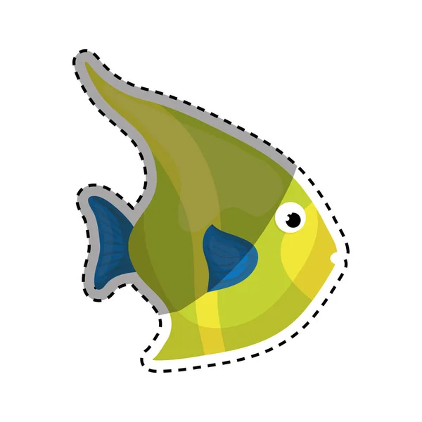 Marine fish cartoon — Stock Vector
