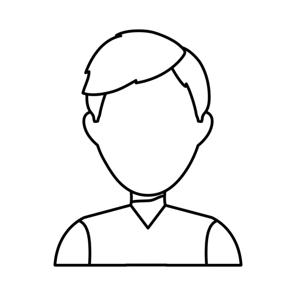 Profil de jeune homme — Image vectorielle