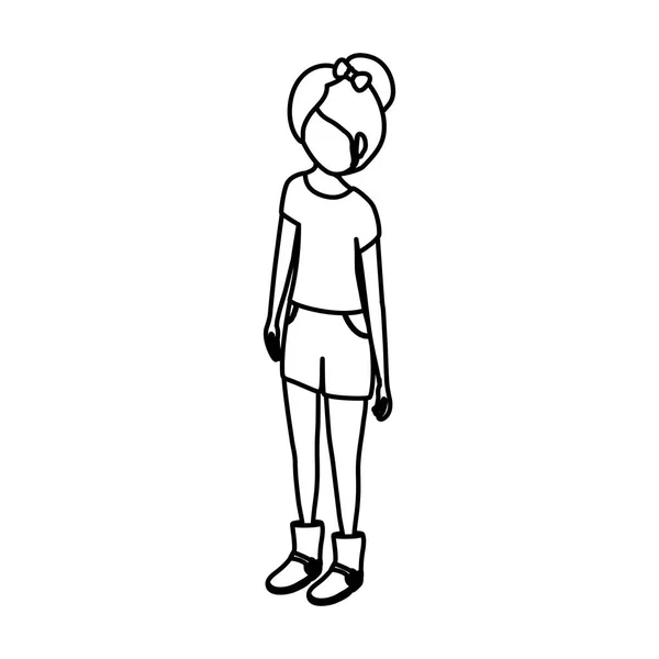 Ung kvinna kropp komplett — Stock vektor