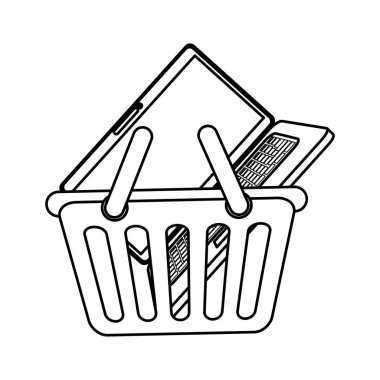 İzole sepeti alışveriş