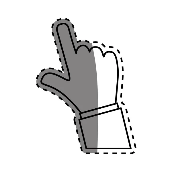 Main avec doigt touchant quelque chose — Image vectorielle