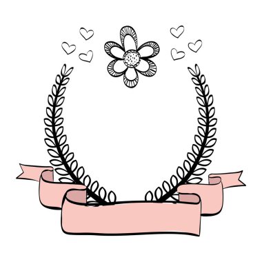 Dekoratif kurdele afiş