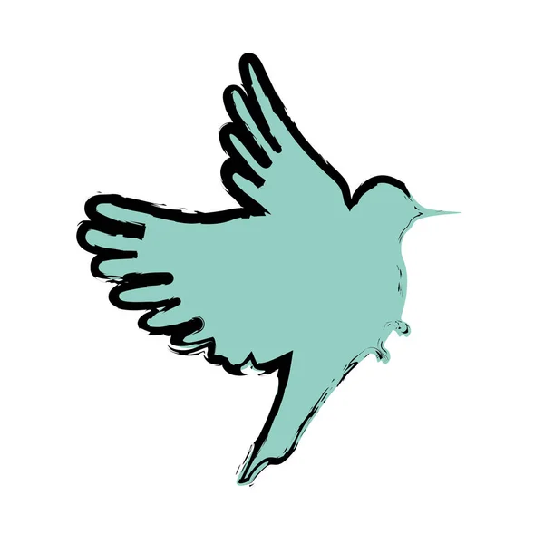 Silhouette d'oiseau mignon — Image vectorielle