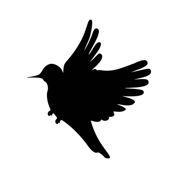 Söt fågel siluett — Stock vektor