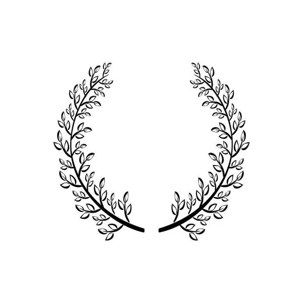 Věnec listy ornament — Stockový vektor