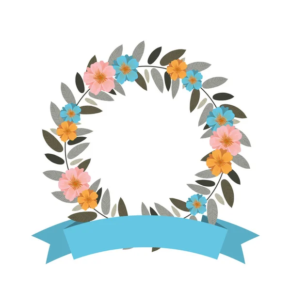 Hermosas flores ornamento — Vector de stock