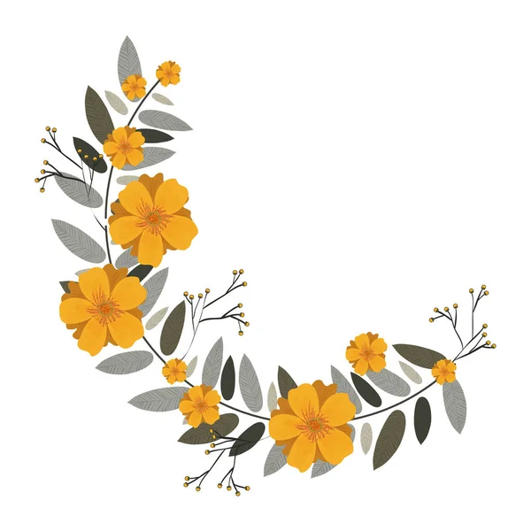 Beau ornement de fleurs — Image vectorielle