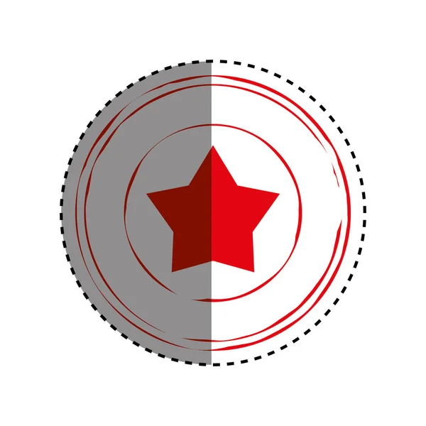 Estrella en emblema redondo — Vector de stock
