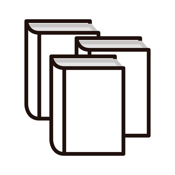 Libro línea diseño icono imagen — Vector de stock