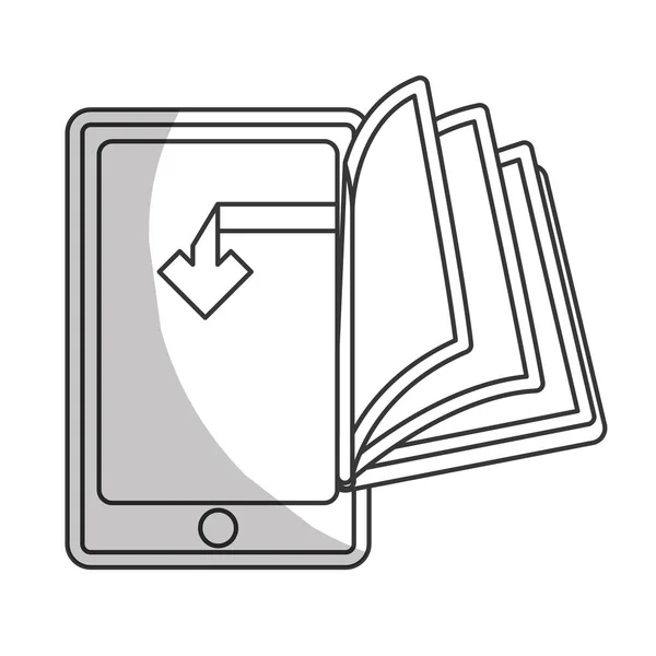 Libro descargar iconos relacionados imagen — Vector de stock