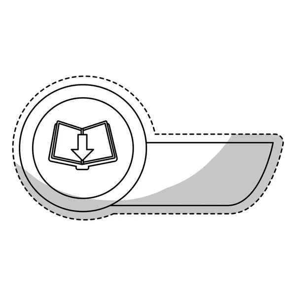 Libro descargar iconos relacionados imagen — Vector de stock