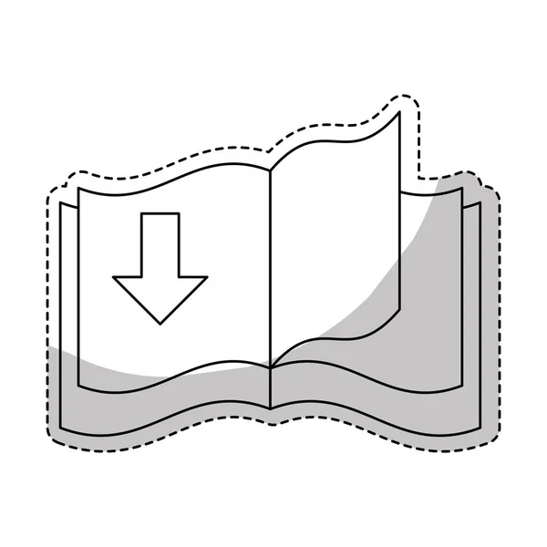 Libro descargar iconos relacionados imagen — Vector de stock