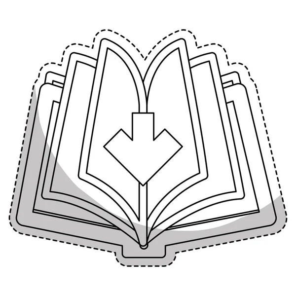 Libro descargar iconos relacionados imagen — Vector de stock