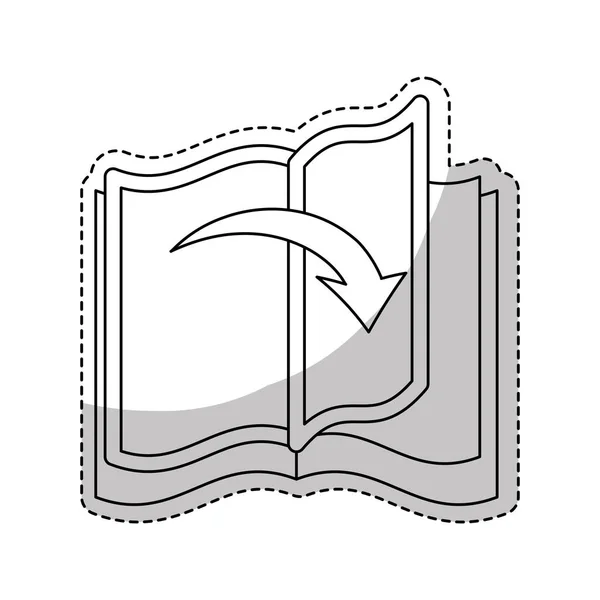 Immagine icona design linea libro — Vettoriale Stock