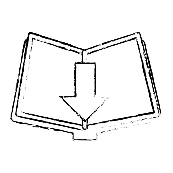 Boek download gerelateerde pictogrammen afbeelding — Stockvector