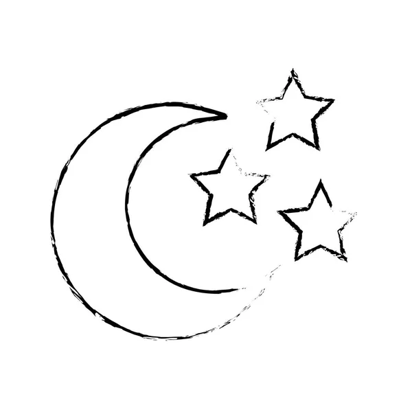 Image icône croissant de lune — Image vectorielle