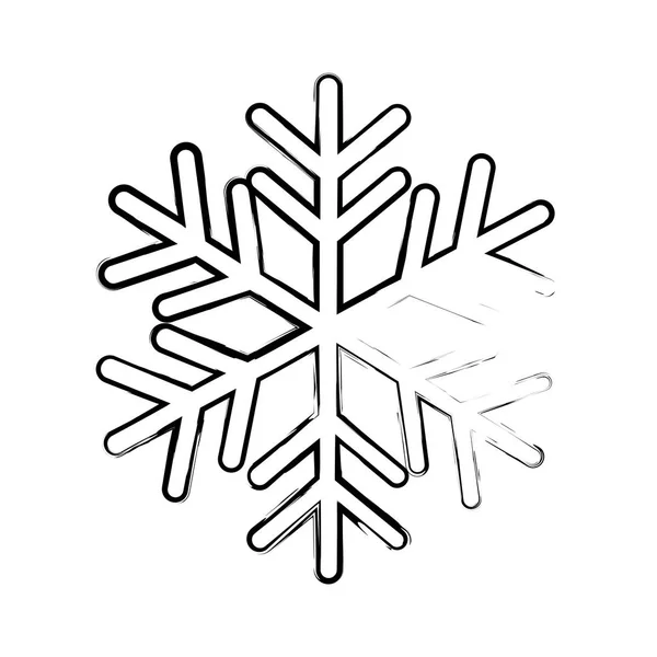 Unique icône flocon de neige image — Image vectorielle