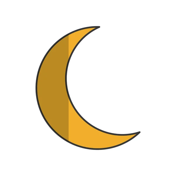 Creciente luna icono imagen — Vector de stock