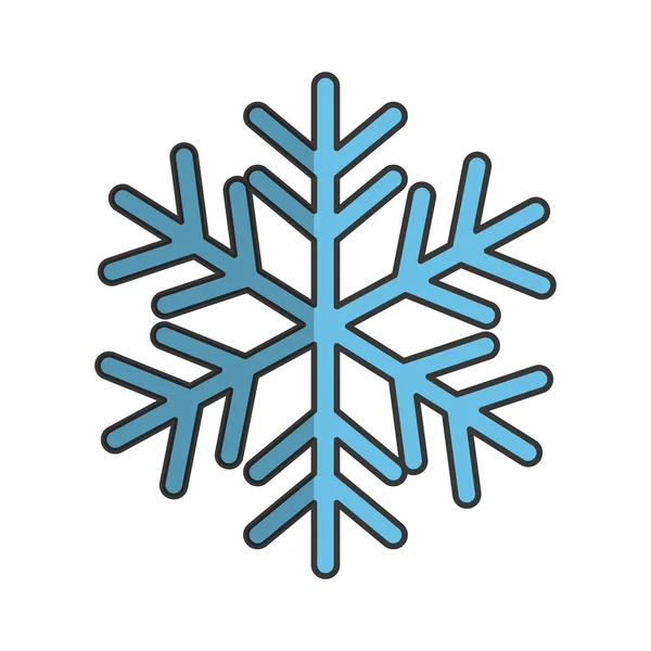 Egyetlen hópehely ikon kép — Stock Vector