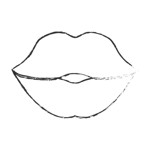 Imagen de icono de labios gruesos — Vector de stock