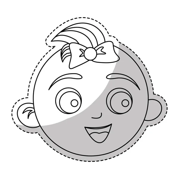 Imagen de icono de cara de bebé feliz — Vector de stock