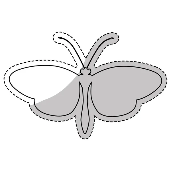 Silueta de mariposa icono de imagen — Vector de stock