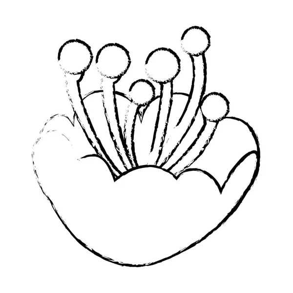 Immagine icona a fiore singolo — Vettoriale Stock
