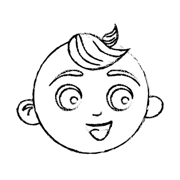 Imagen de icono de cara de bebé feliz — Archivo Imágenes Vectoriales
