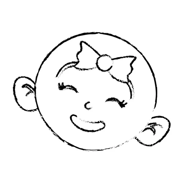 Happy baby face icon image — Stock Vector
