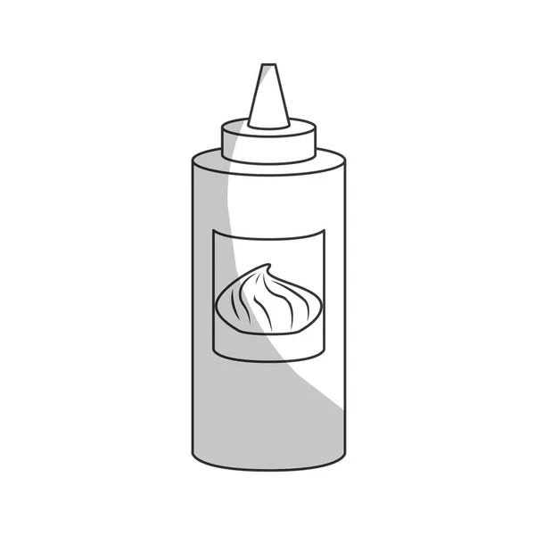 Saus fles fastfood verwante pictogram afbeelding pictogramafbeelding — Stockvector