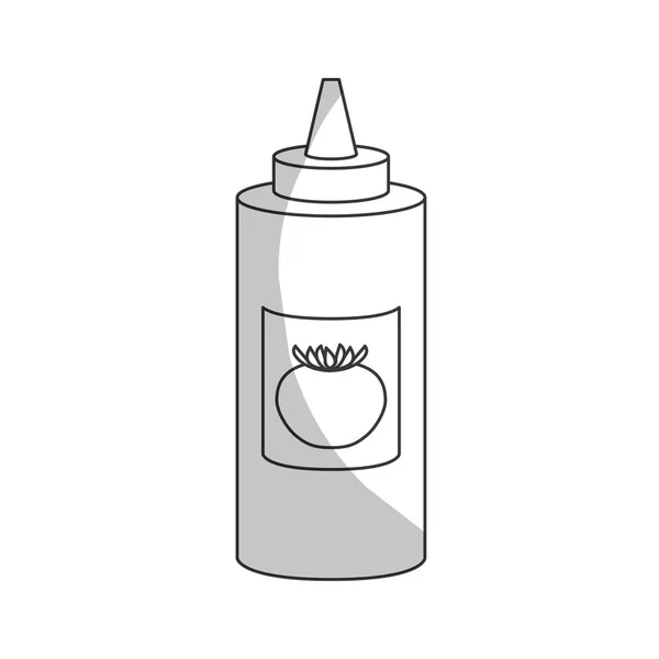 Bouteille de sauce fast food icône liée image icône image — Image vectorielle