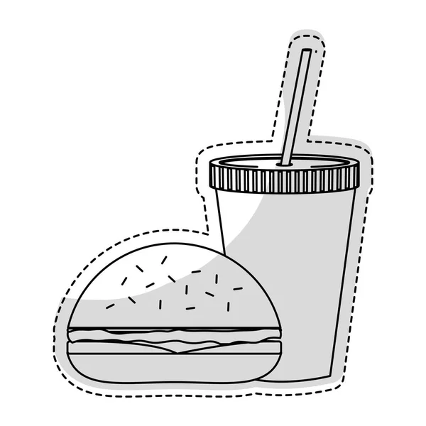 快餐食品相关的图标图像 — 图库矢量图片