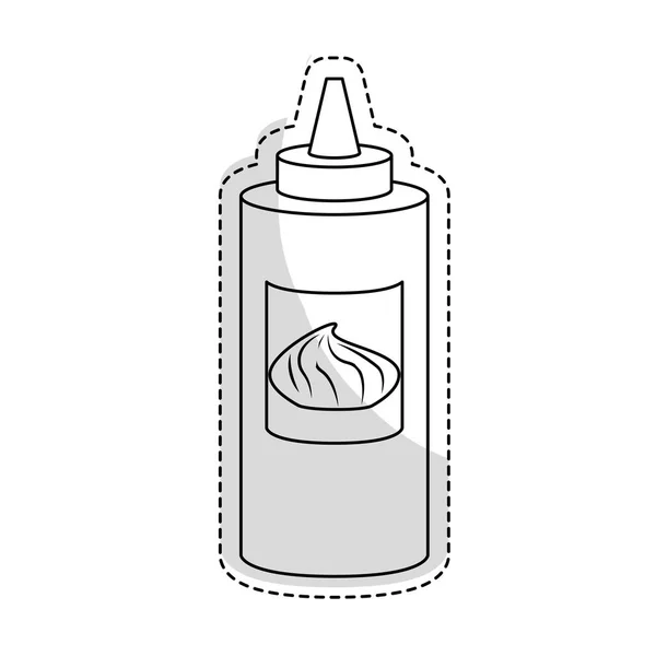 Sos butelka fast food związanym z ikona obrazu ikony — Wektor stockowy