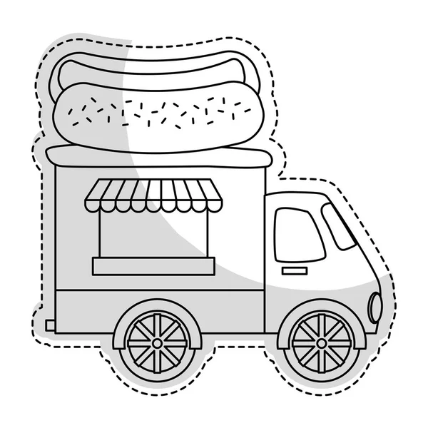 Food truck pictogramafbeelding — Stockvector