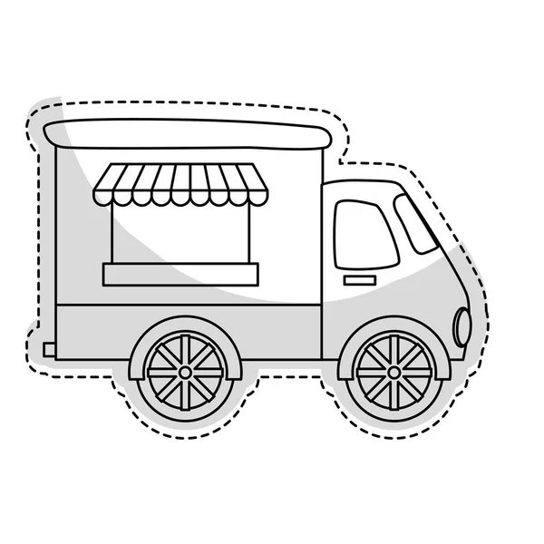 Image icône camion alimentaire — Image vectorielle