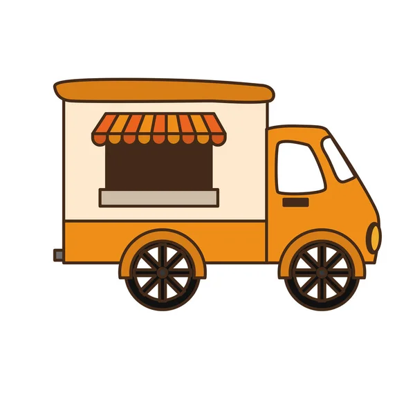 Food truck pictogramafbeelding — Stockvector