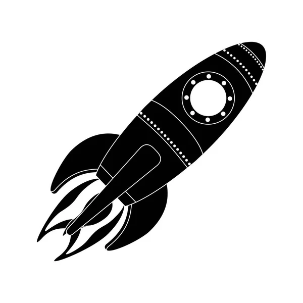 Játék rakéta ikon képe — Stock Vector