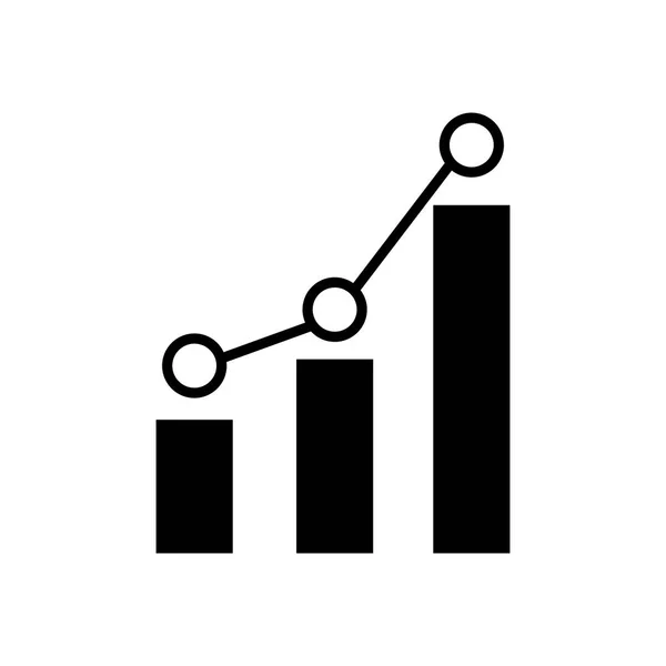 Staafdiagram grafiek pictogramafbeelding — Stockvector