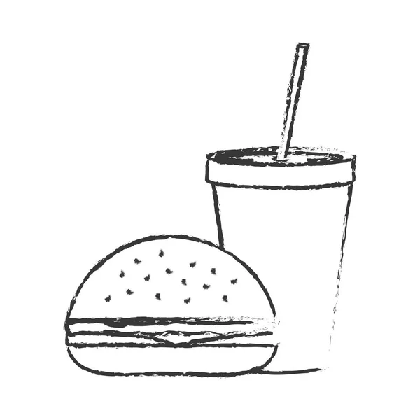 快餐食品相关的图标图像 — 图库矢量图片