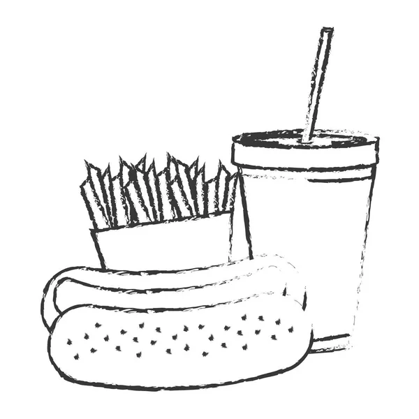 Imagen de icono relacionados con comida rápida — Archivo Imágenes Vectoriales