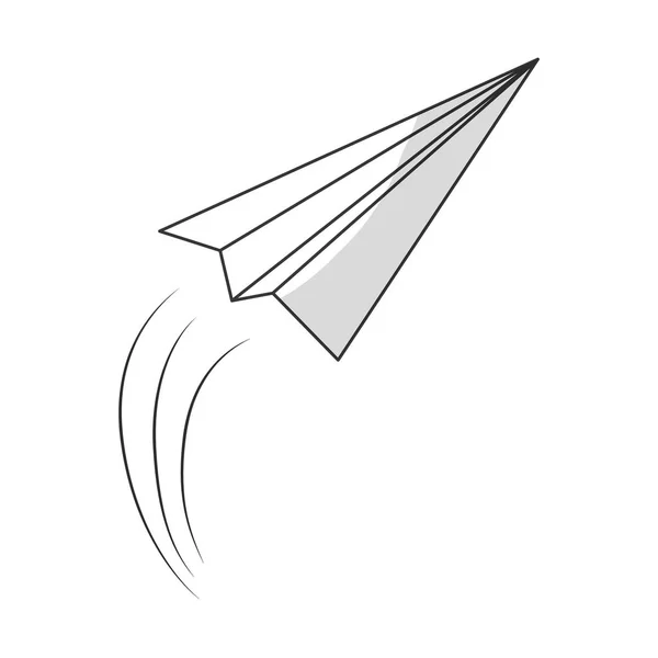 Immagine dell'icona del messaggio piano carta — Vettoriale Stock