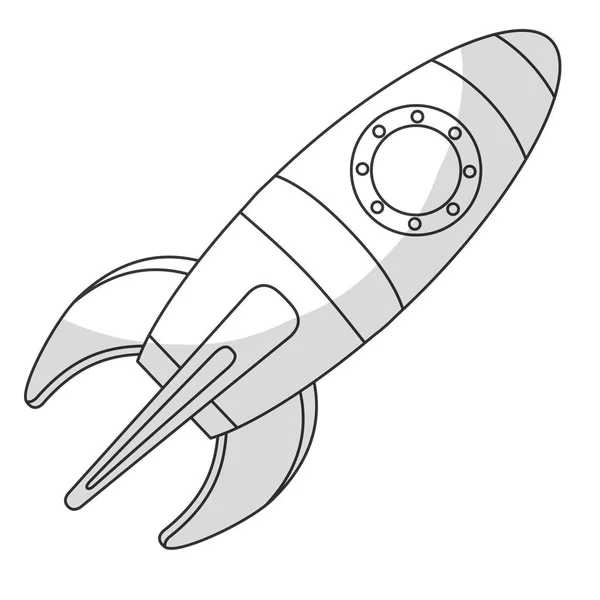 Toy rocket icon image — Stock Vector