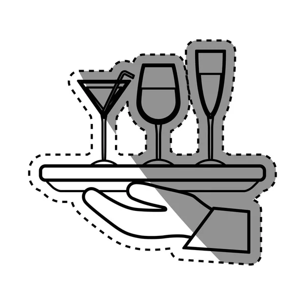 Hand Waiter-symbool — Stockvector