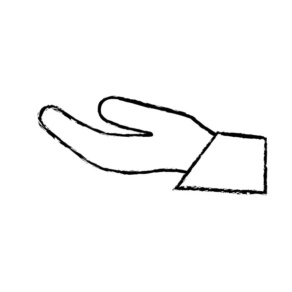 Símbolo da mão do empregado — Vetor de Stock