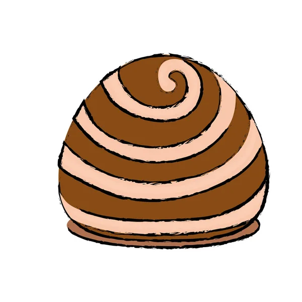 Zoete dessert roll — Stockvector