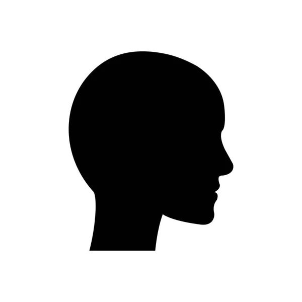 İnsan kafası silueti — Stok Vektör